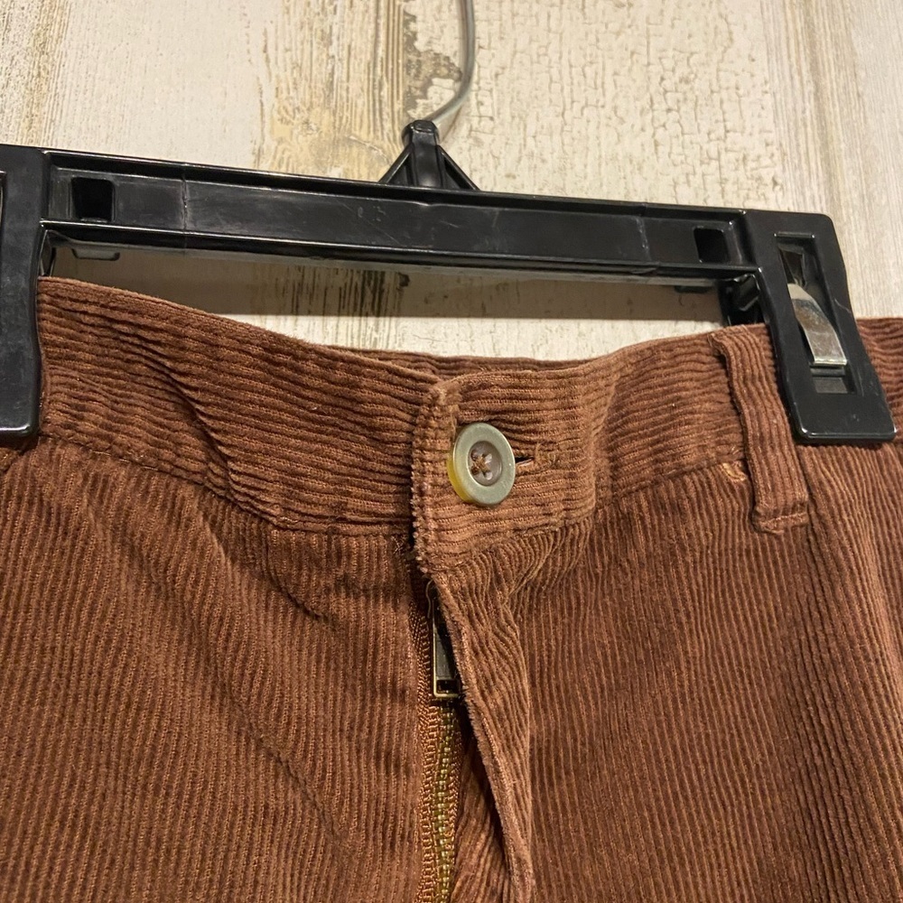 Heartstrings Brown Corduroy Embroidered Outdoor Bear Fish Pants 8 - Picture 6 of 11